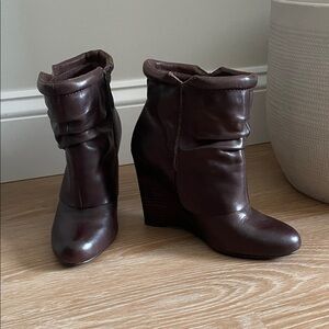 Elegant Brown Leather Ankle Boots